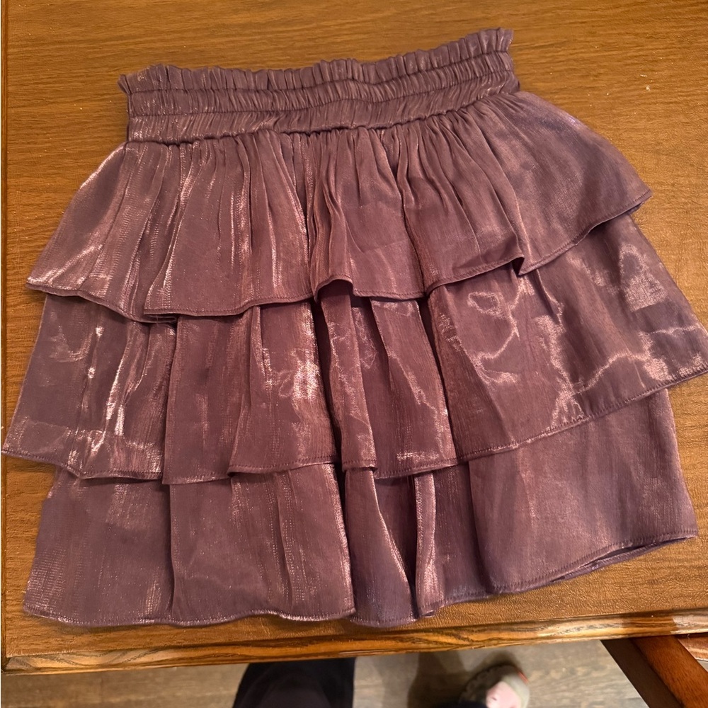 Elegant Purple Tiered Skirt